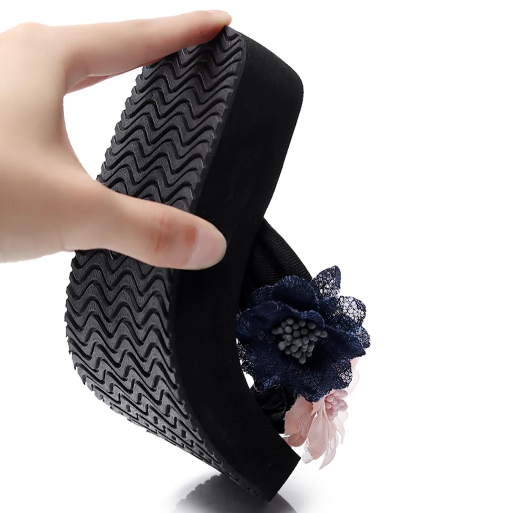 Сандалии женские в богемном стиле пляжная обувь плоская подошва цветочные