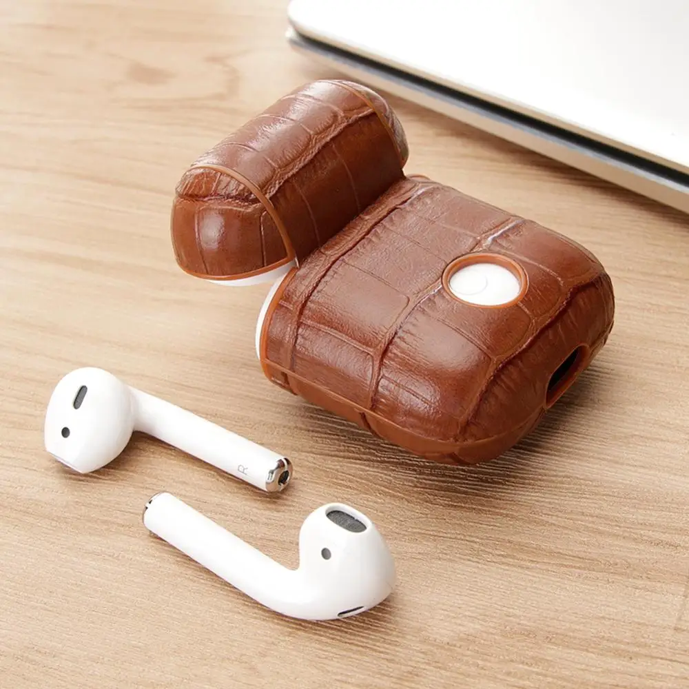 Для Apple Air Pods зарядная коробка защитный чехол Роскошный крокодиловый узор кожа