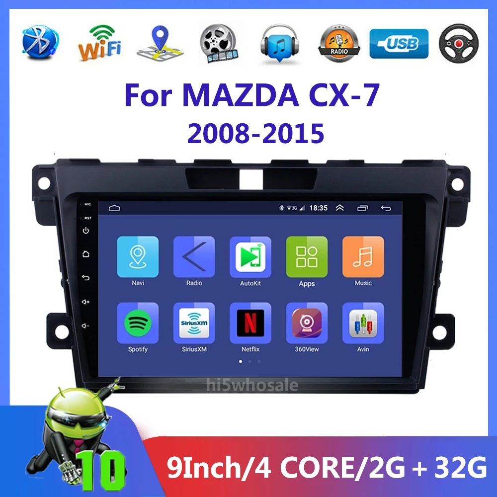 

Автомобильный мультимедийный плеер 2DIN, Android 10,0, GPS-навигация, Wi-Fi, радио, для MAZDA CX-7 cx7 cx 7 2008 2009 2010-2015