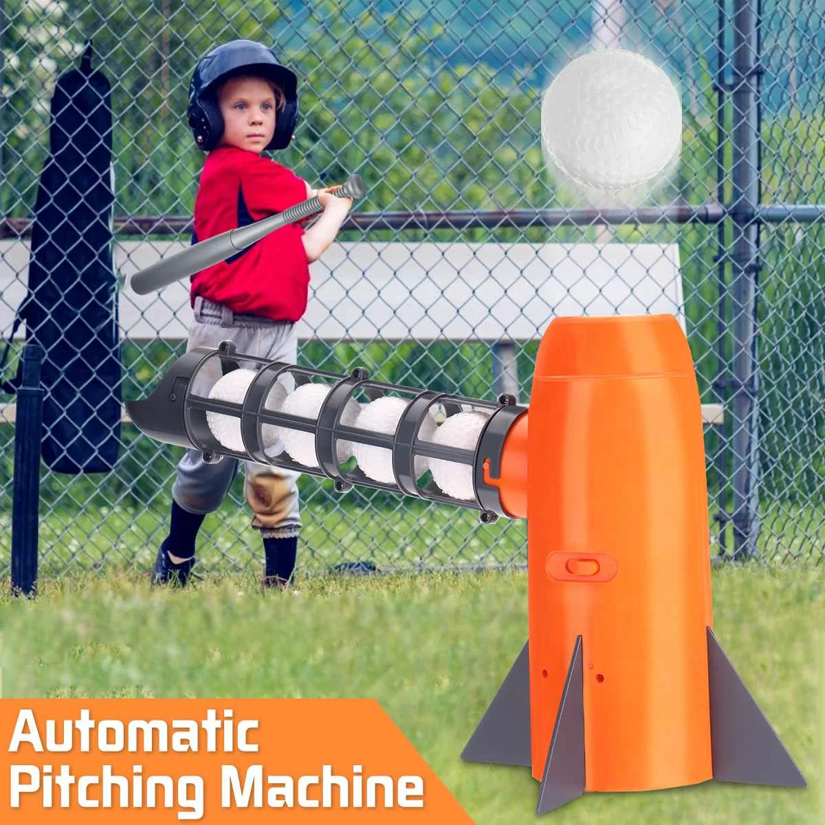 

Automatic Pitching Machine Baseball T-ball Toy Set for Kids Children Outdoor Pitcher Sport Practicing Traing Aids with 5 Balls