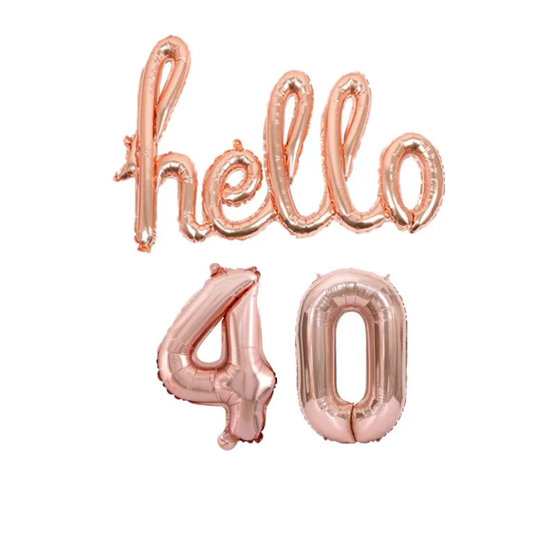 1 комплект розовое золото Hello18 шары 18 дней рождения шар для девушки декорации с