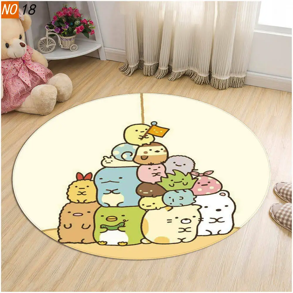 

Japanese anime New pattern 40CM Sumikkogurashi bathroom kitchen non slip carpet Round children cartoon Halloween Gift