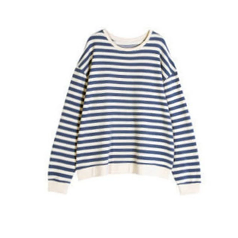 

Hoodies Women Harajuku Gothic Stripe Cotton Girl Hoodie Clothes 2021Spring Autumn Long Sleeve Loose Kawaii Korean Thin Sweatshir