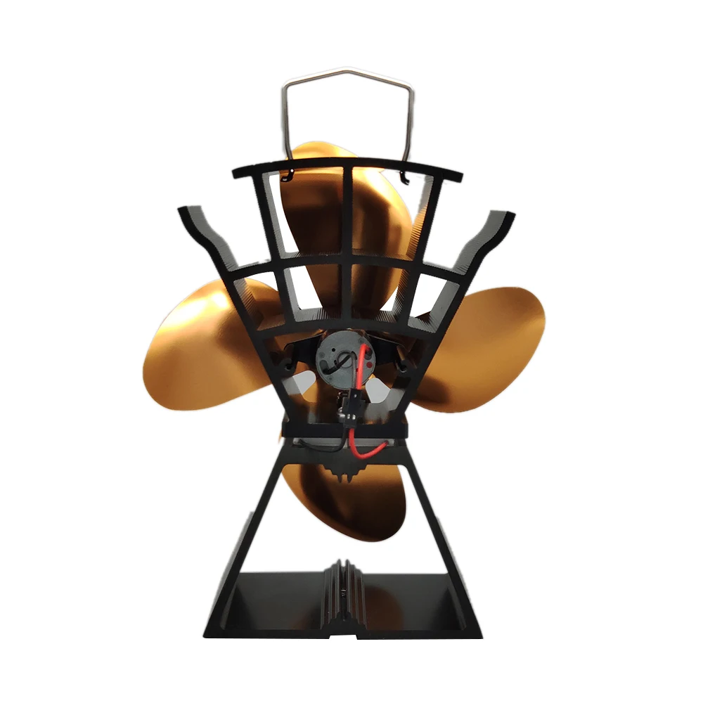 Новый бытовой тихий вентилятор для камина 4 лезвия Вентилятор печи работающий от