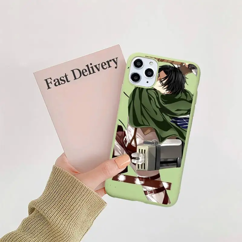 

attack on titan anime fire Phone Case Candy Color for iPhone 11 12 mini pro XS MAX 8 7 6 6S Plus X 5S SE 2020 XR