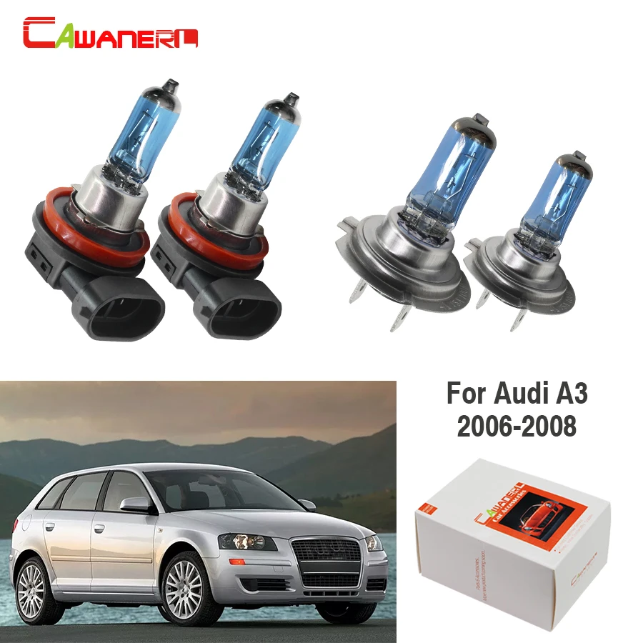 Cawanerl 100 Вт Автомобильная фара галогенная лампа высокой мощности 4 шт. для Audi A3