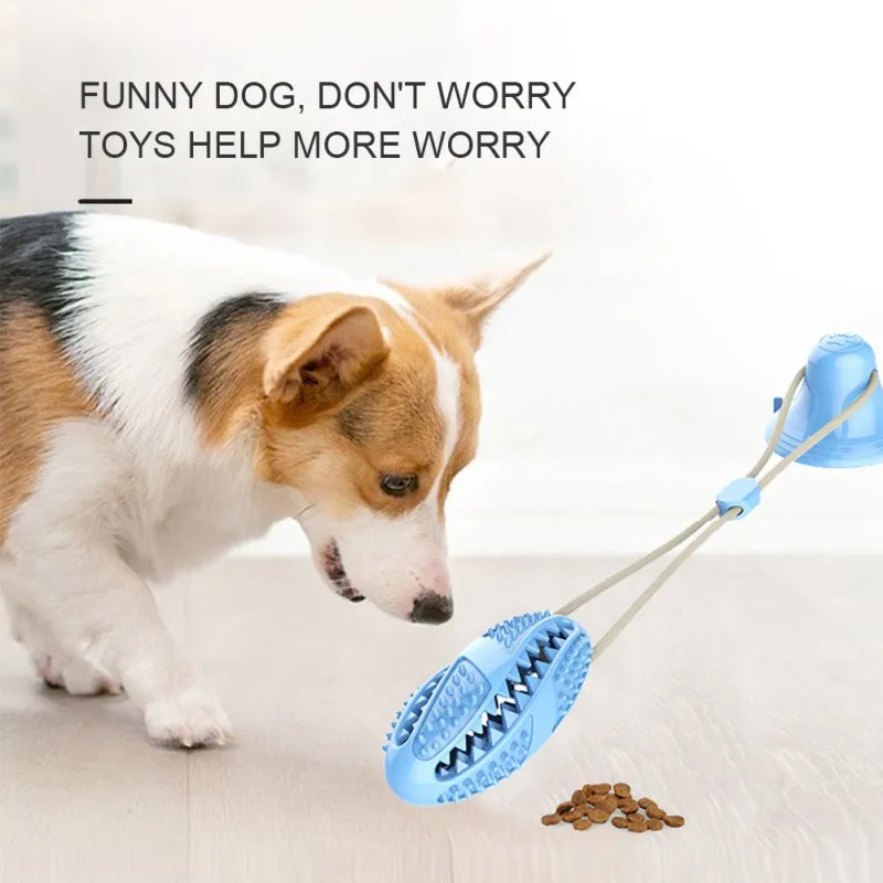 

Dog Cat Interactive Suction Tug Molar Toys TPR Chew Balls Soft Puppy Suction Cup Biting Dogs Toy Cleaning Teeth Safe Elasticity