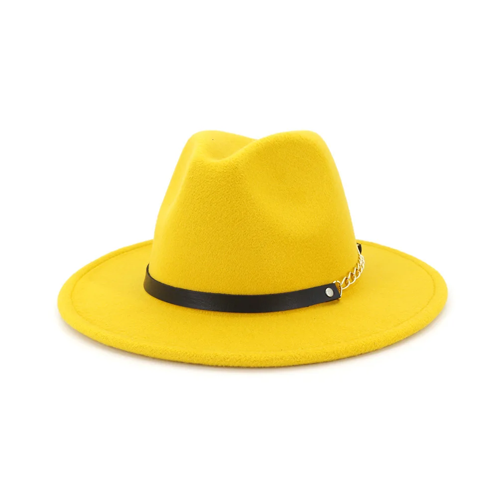 Шляпа Женская Федора дизайнерская шляпа с широкими полями джазовая церковная