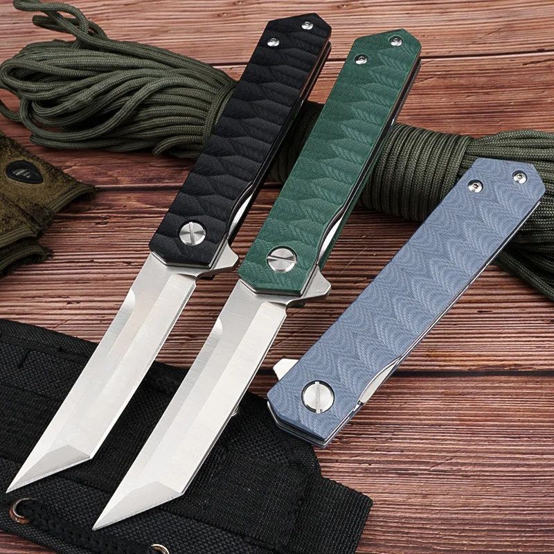 

Складной нож HWZBBEN, тактический охотничий нож для кемпинга и выживания на природе, лезвие D2, рукоятка G10, Мультитул, карманные ножи для спасени...