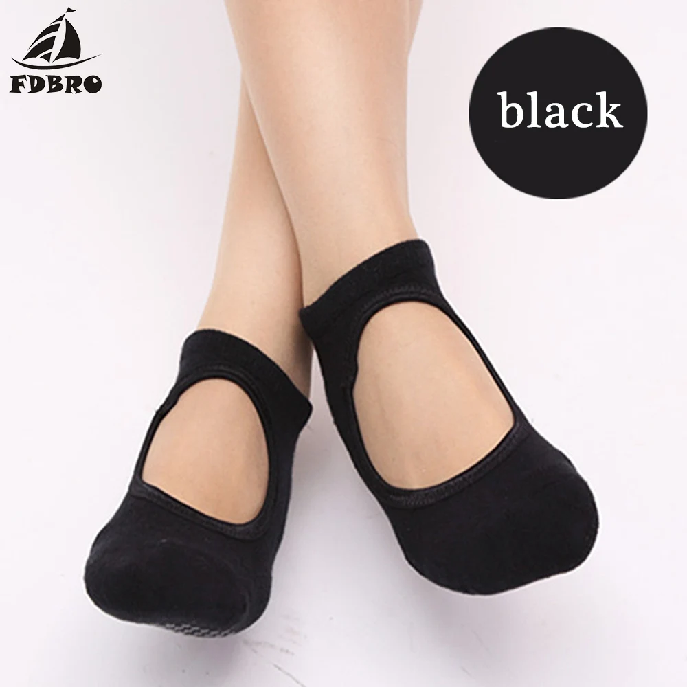 FDBRO профессиональные женские носки для йоги нескользящие махровые хлопковые с