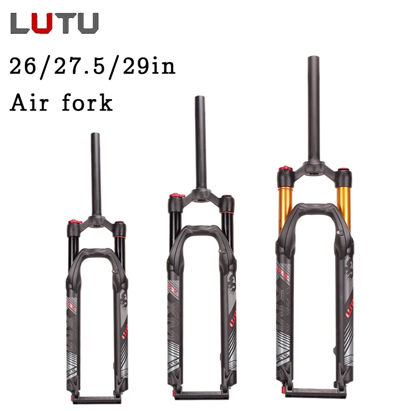 

LUTU Mtb Air Front Fork Moved Frying Fork Full Fuspension Mountain Bike 26 27.5 29 Rock Shox Air Oil Bicycle Accessories Pieces