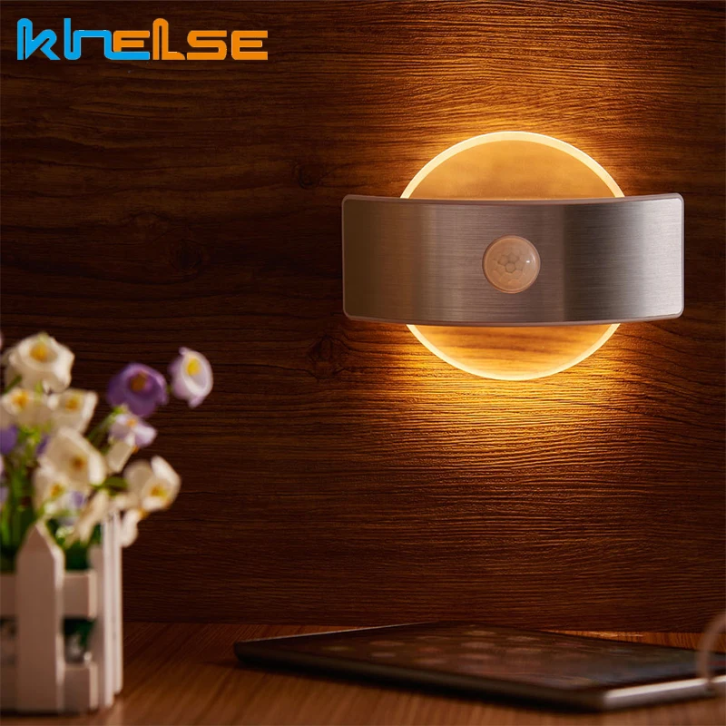 Ночник с датчиком движения для умного дома настенная лампа автоматическим