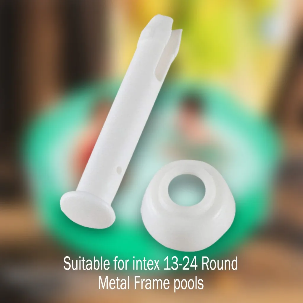 

24PC Plastic Pool Joint Pins Suitable For Intex 13-24 Round Metal Frame Pools 2.36Inch Extra Rubber Seals Pool Replacement Parts