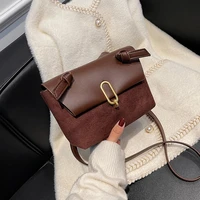 scrub flap crossbody messenger bags for women 2021 mini pu leather winter luxury designer shoulder handbags purses female travel