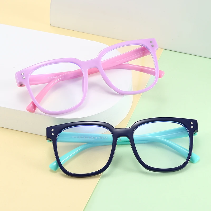 

Silica gel Blocking Anti Reflective Eyeglasses UV Children's anti-blue glasses Blue Light Kids Boy Girl Computer Transparent