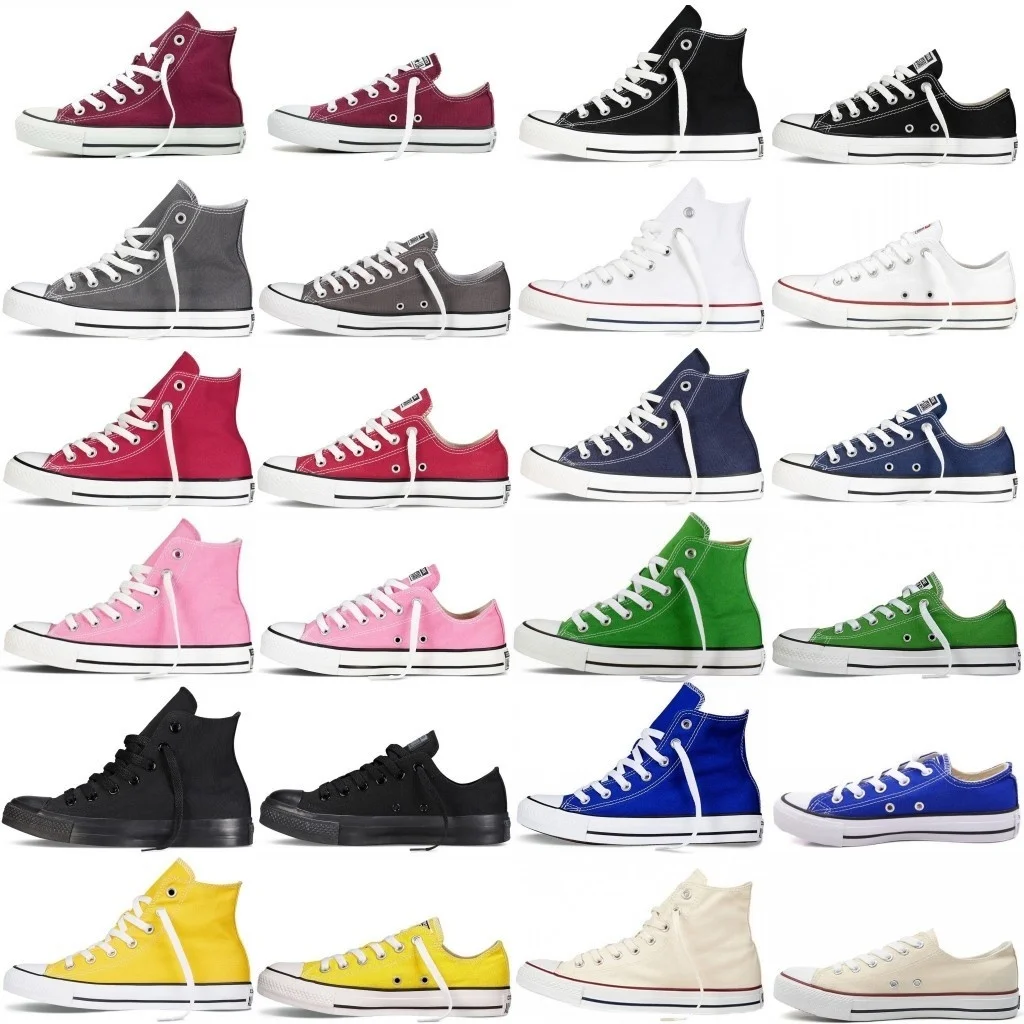 

Unissex moda masculina autêntico clássico designer baixo alto superior lona vulcanizar sapatos tênis atlético tenis feminino