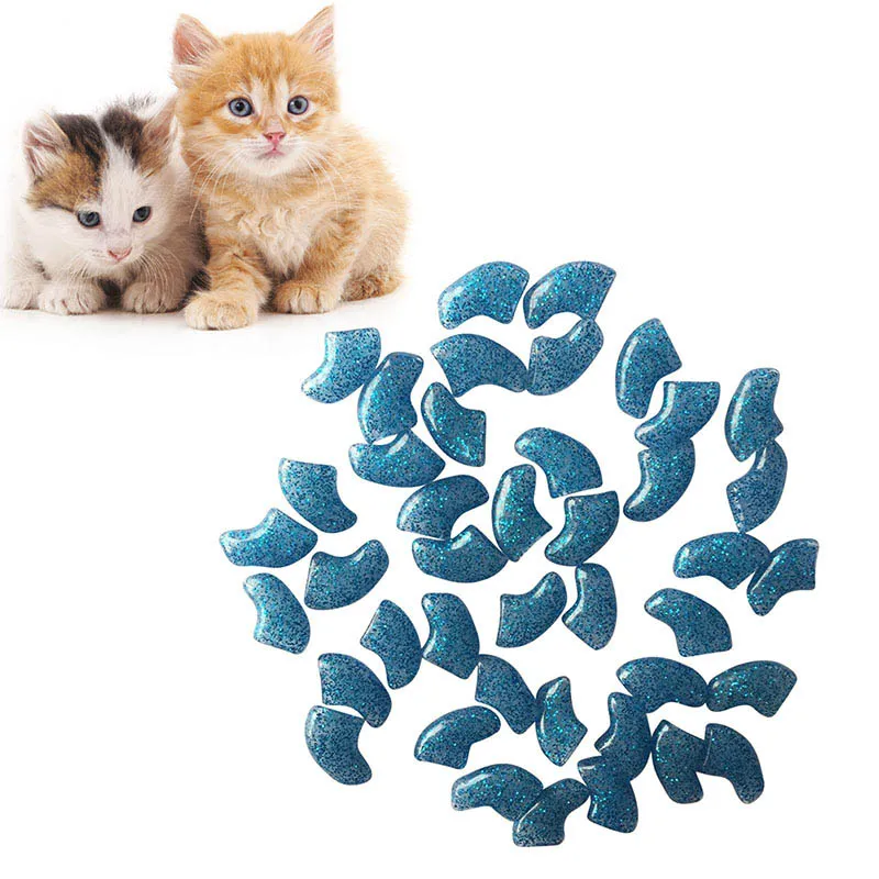 Pet коты силиконовые Paw уход за когтями ногти чехлы с украшением в виде кристаллов
