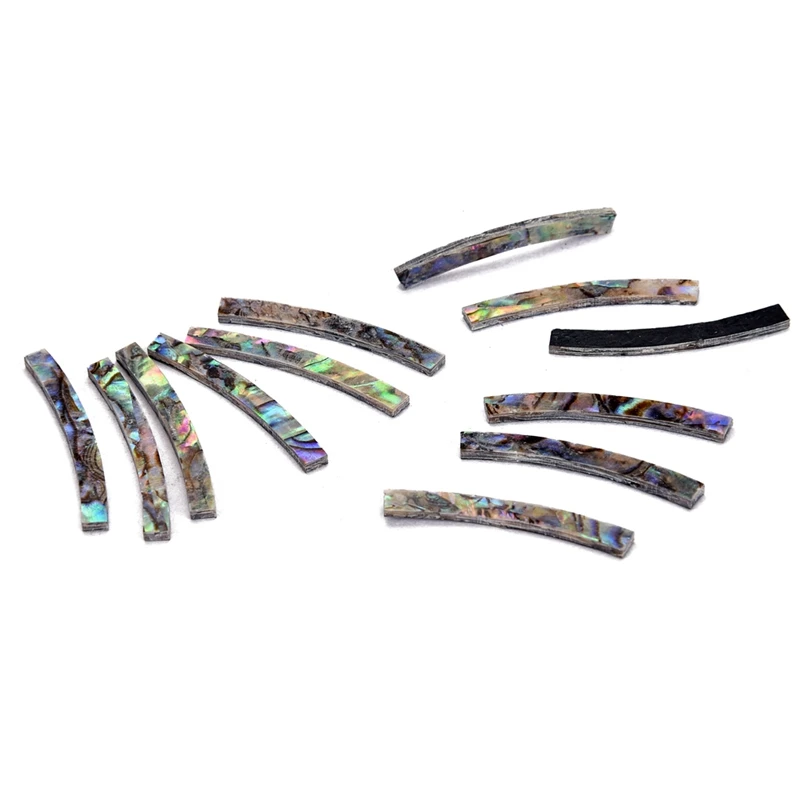 12 шт оболочка инкрустация натуральный прочный звук отверстие изогнутые полоски