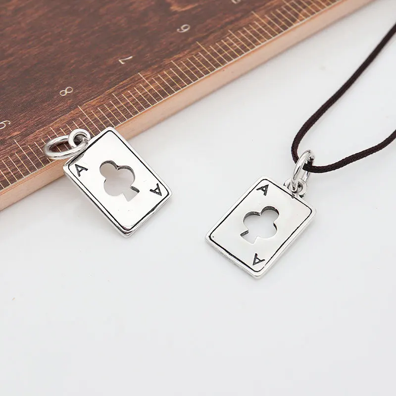 

925 Sterling Silver Female Earring DIY Jewelry Accessories Cute Poker Small Pendant Charms for Women Girl DIY Jewelry Making