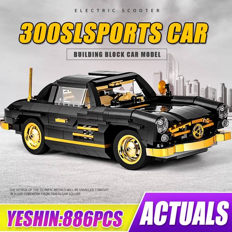 

Yeshin 10005 High-Tech Car Toys The MOC-22930 300SL Gullwing Model Building Blocks Assembly Bricks Kids Boys Toys New Year Gifts