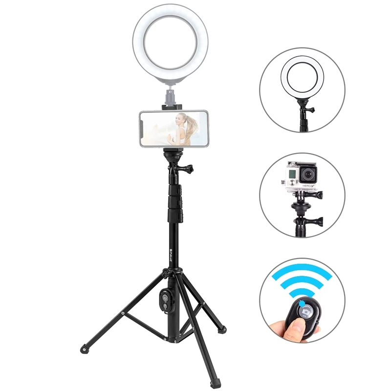 PULUZ Bluetooth пульт дистанционного управления затвором штатив для селфи 1/4 дюймов