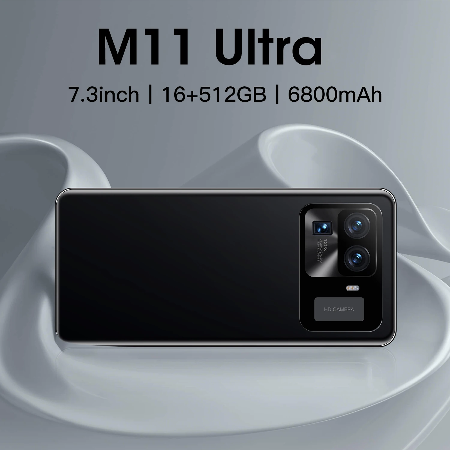 Tel&eacute;fono Inteligente M11 Ultra versi&oacute;n Global, Smartphone de 7,3 pulgadas, 5G, 16GB + 1TB, 6800mAh, 64MP, desbloqueado, Android-3