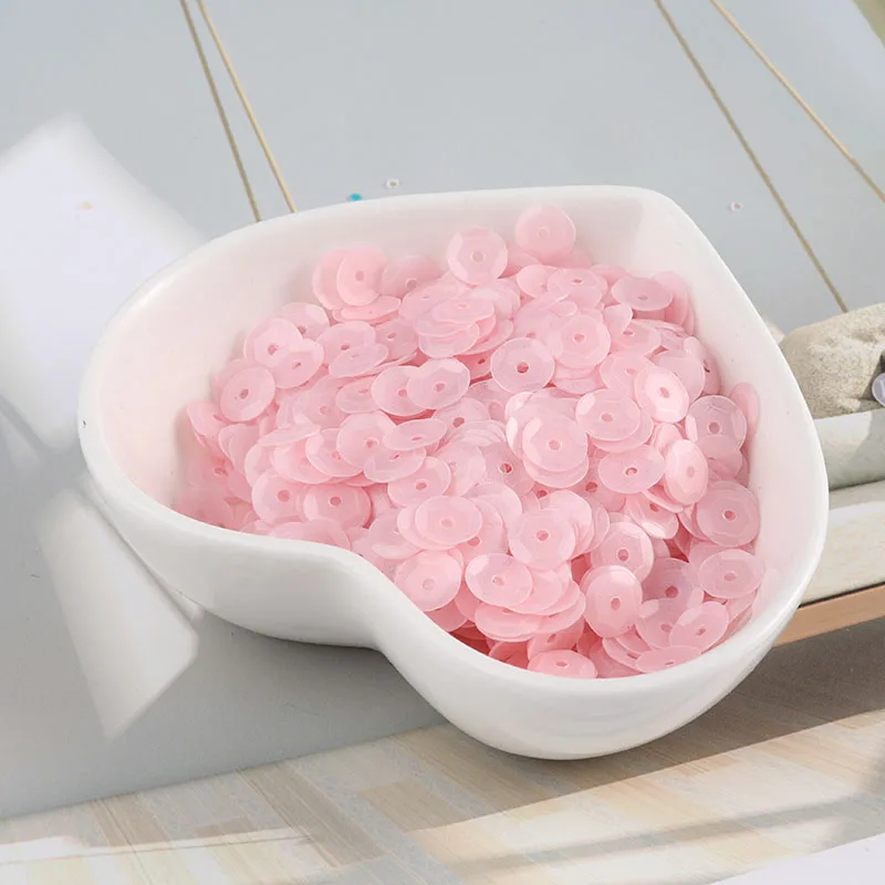 720 шт./лот 6 мм матовый прозрачный розовый блесток ПВХ Круглый чашки пайетками