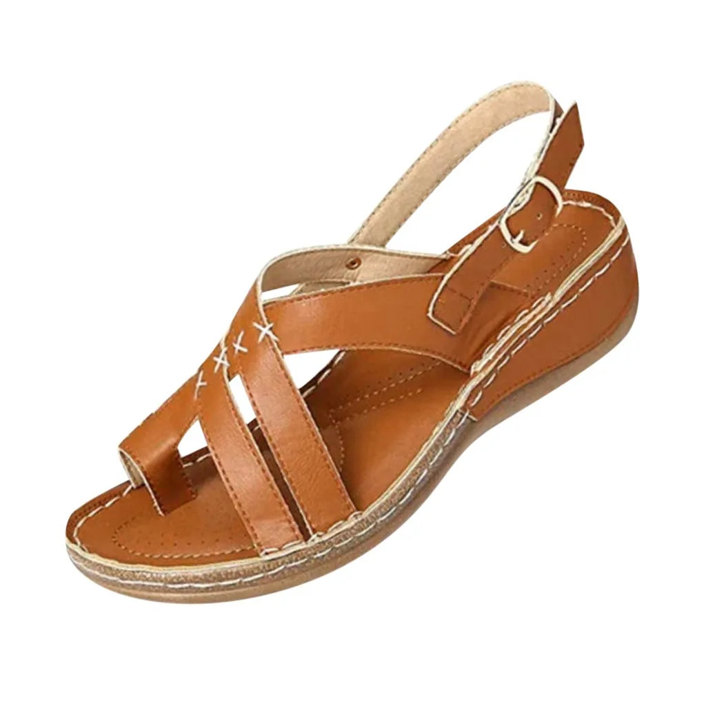 

Women Sandals solid color cross strap Platform Wedge Female Casual High Increas Shoes Ladies Fashion Ankle Open Toe Sandals