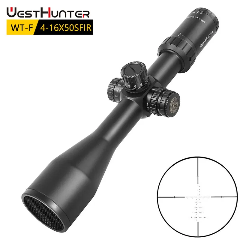 

WestHunter WT-F 4-16X50 SFIR Riflescopes Long Range Side Focus Scopes Illuminated Etched Glass Reticle Air Gun Hunting Sights