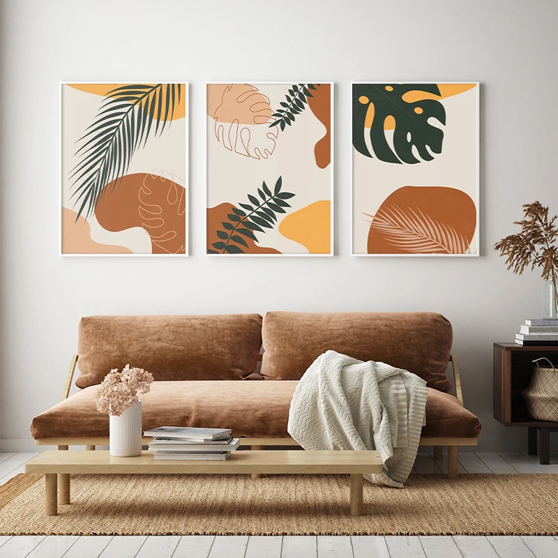 

Abstract Leaf Tropical Plant Wall Art Canvas Painting Nordic Posters and Prints Botanical Pictures for Living Room Home Decor