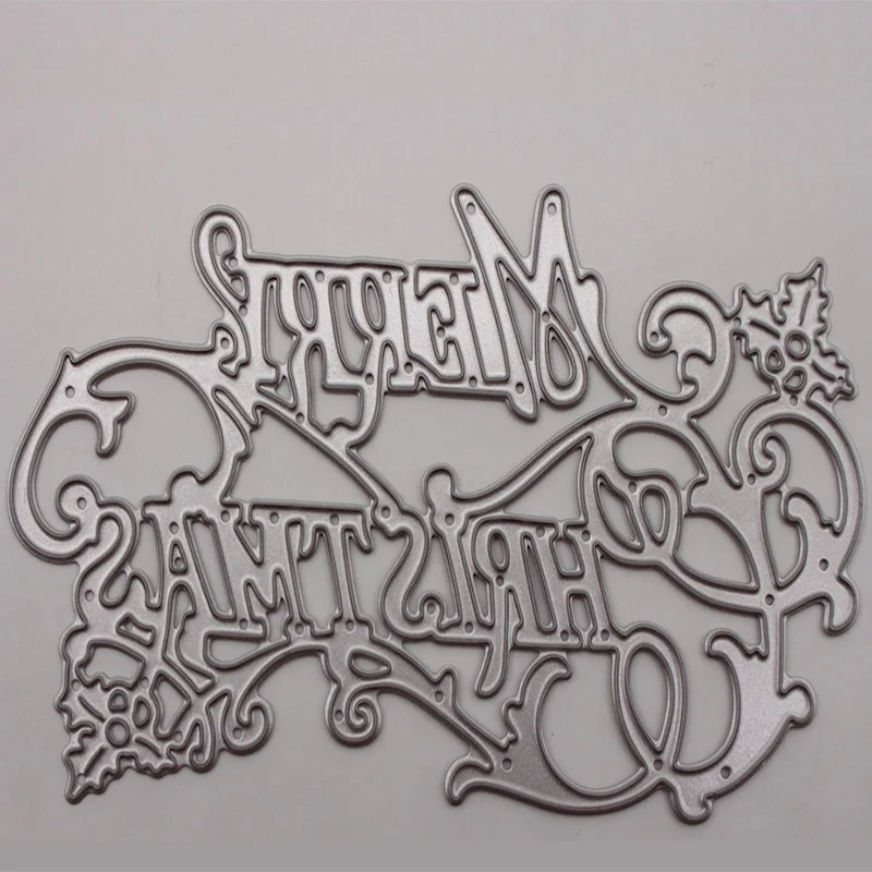 Merry Christmas DIY Металлический Стальной режущий резак для тиснения Шаблоны