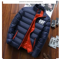 2021 winter new fashion jacket round neck mens parker jacket mens solid color thicken jacket mens and womens winter jacket