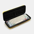 Портативная сумка на молнии из АБС-пластика для 60% механической клавиатуры GH60 Poker XD64 BM60 белый черный желтый синий оранжевый Защитные чехлы для клавиатуры