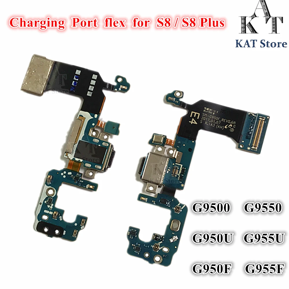 

For S8 G950F G9500 G950U S8+ plus G955F G955U G9550 USB Charging Charger Connector Dock Port Flex Cable Replacement Parts 5Pcs
