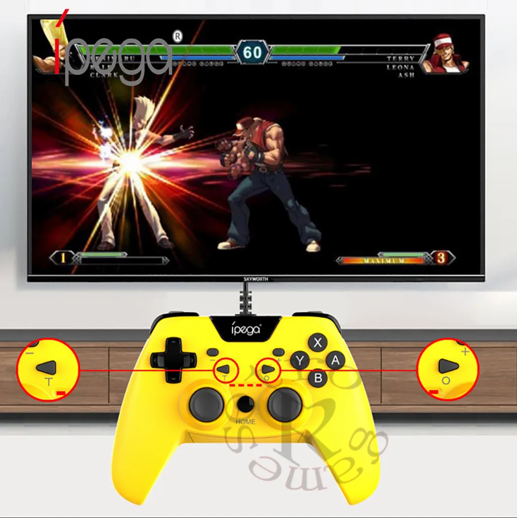 Проводная игровая версия iPEGA PG-SW012 двойная вибрация Turbo для Switch PS3 PC Android Прямая