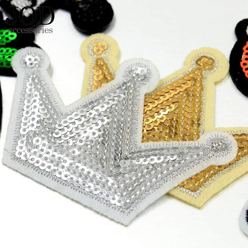 Корона аппликация блесток патчи для одежды значки вышитые патч Железный На