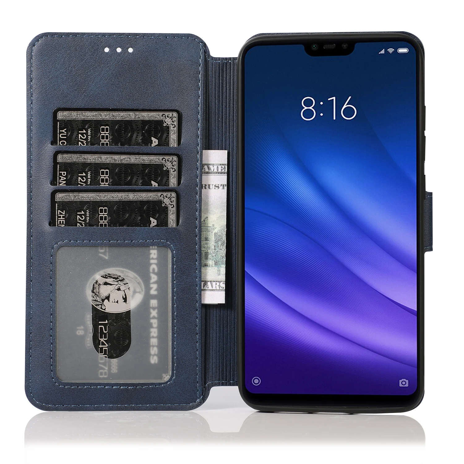 Тонкий чехол-кошелек для Redmi 8A 7 6A Note 8 6 5 Pro, флип-чехол из искусственной кожи, деловой чехол держатель для карт, чехол-подставка для Xiaomi 9 Coque