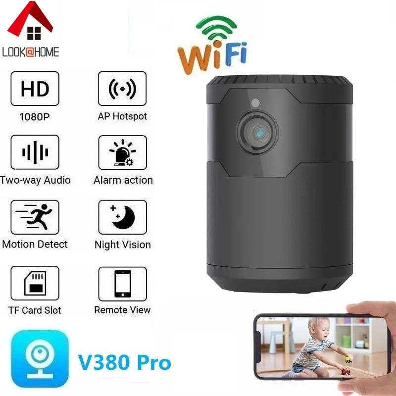 

V380 Pro Беспроводной Wi-Fi робот Камера автоматическое отслеживание IP CCTV камера Камера Onvif Детектор движения Мини Батарея WiFi PTZ 1080P 2.0MP Камера