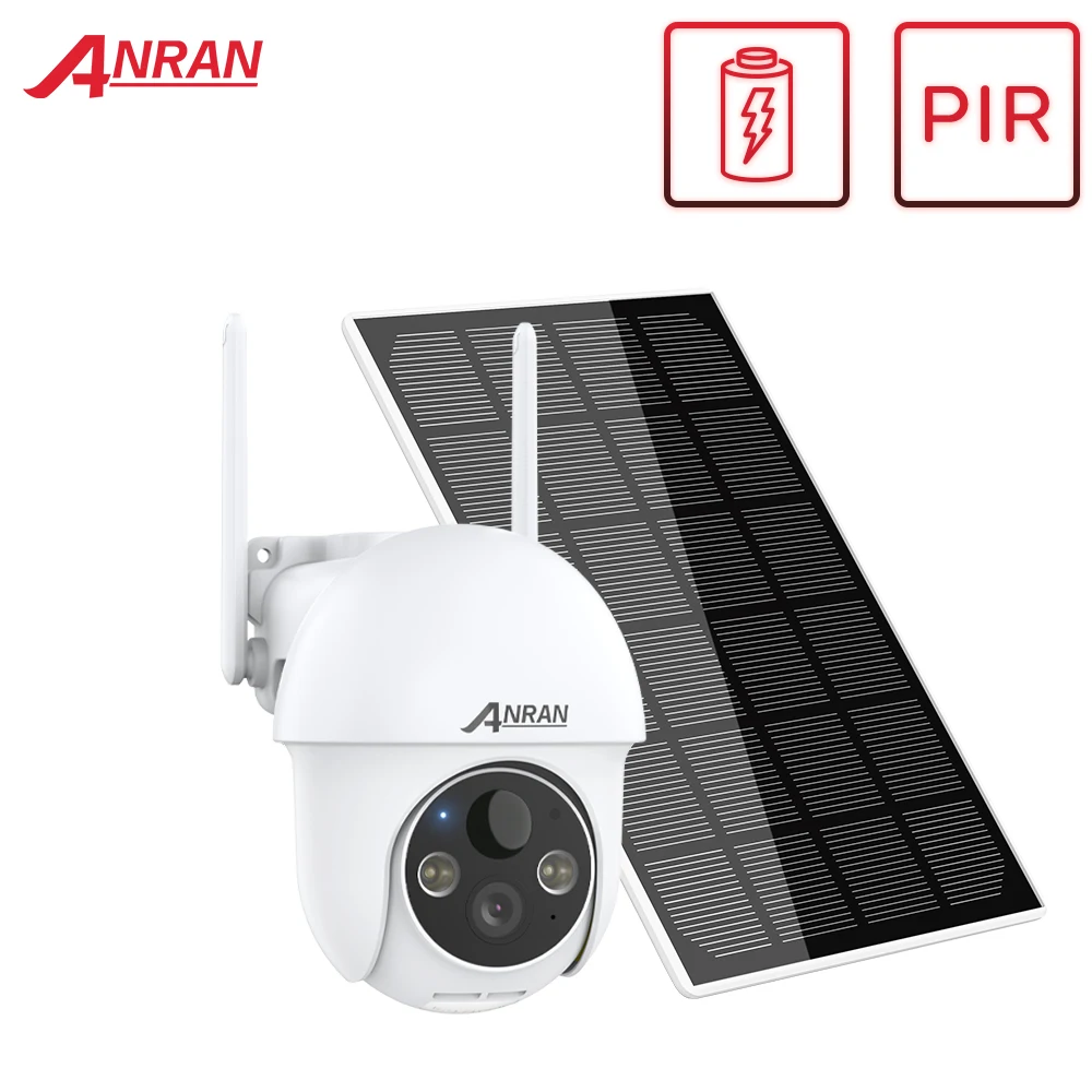 ANRAN 3MP Pan Tilt Zoom камера безопасности солнечная панель батарея беспроводное