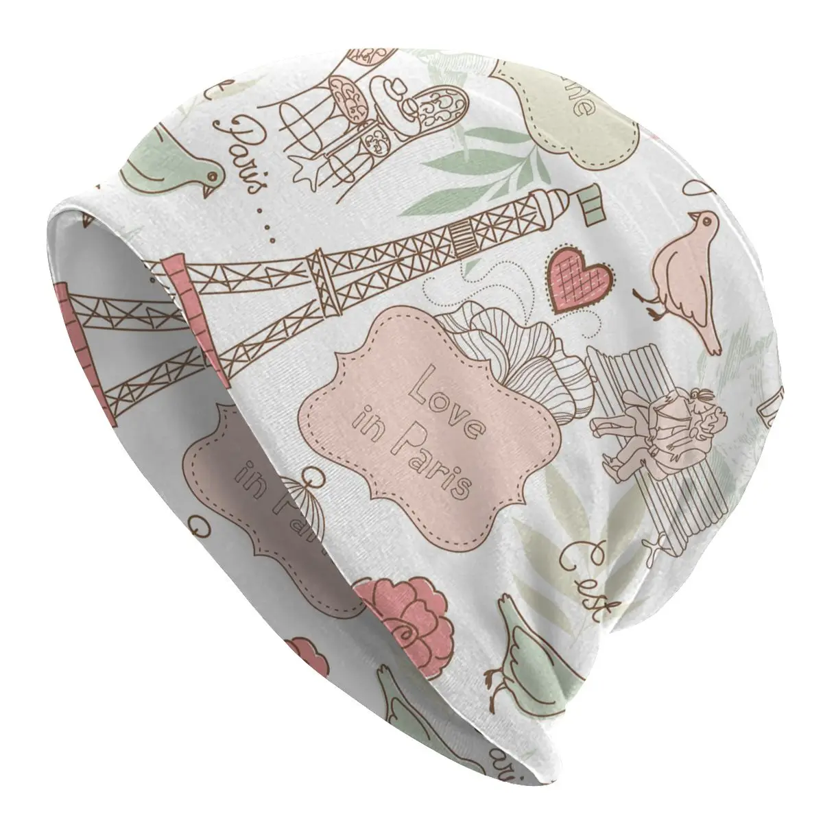 

Шапка-конверт с Эйфелевой башней, осенне-зимние шапочки, облегающие шапки, шапка для мужчин и женщин, вязаная шапка для взрослых, теплая двух...