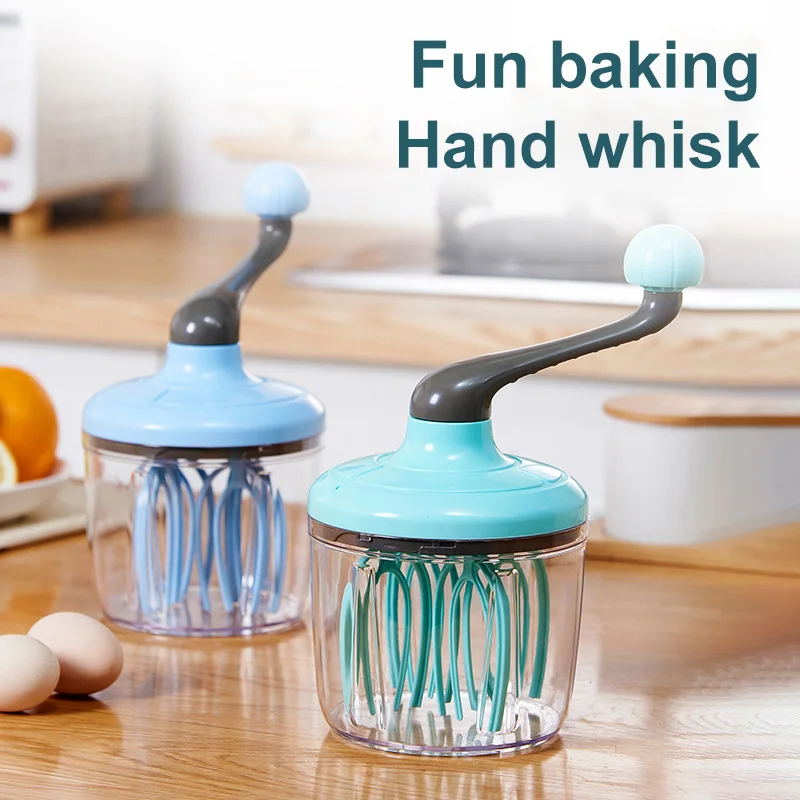 

2021 New Cream Beater Manual Household Semi-automatic Egg Beater Cream Whisk Hand Stirring Cream Butter Mixer Kitchen Baking