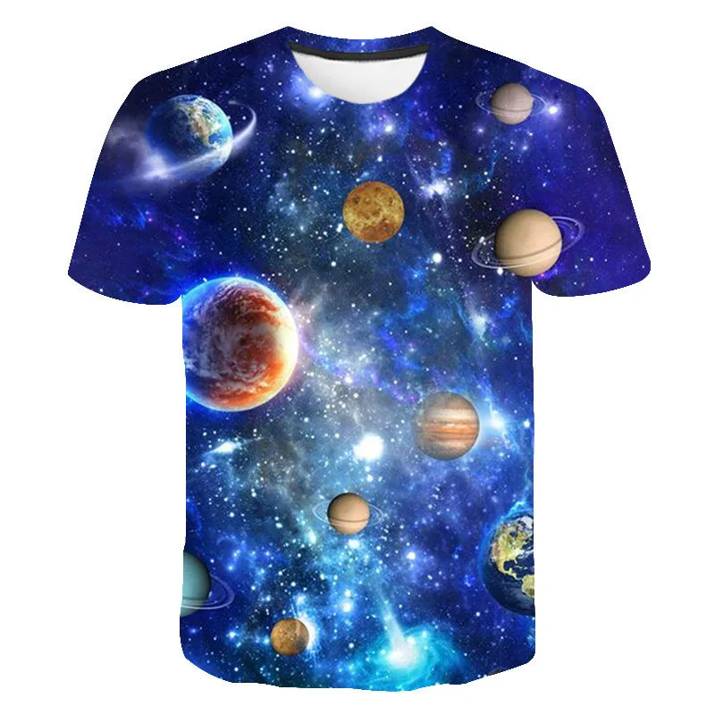 

Space Galaxy Planet Universe 3D Printed T-Shirt Men's Ladies Kids Sky Star 3D Printed Cool Tops Boys Girls Fashion Streetwear