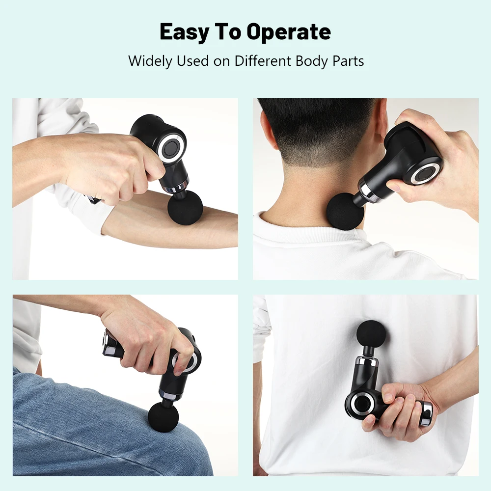 

Foldable Mini Massage Gun Deep Muscle Massager Rechargeable Body Massage Exercising Relaxation Slimming Shaping Pain Relief