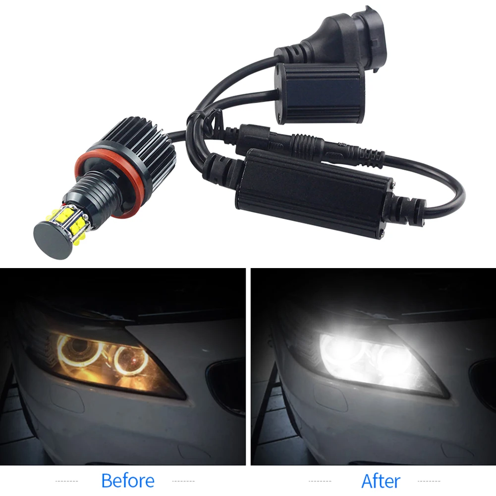 2 шт. 120 Вт H8 светодиодный кольцевой светильник Angel Eyes Halo 6500K для BMW Sedan E64 E92 E93 E63 E70