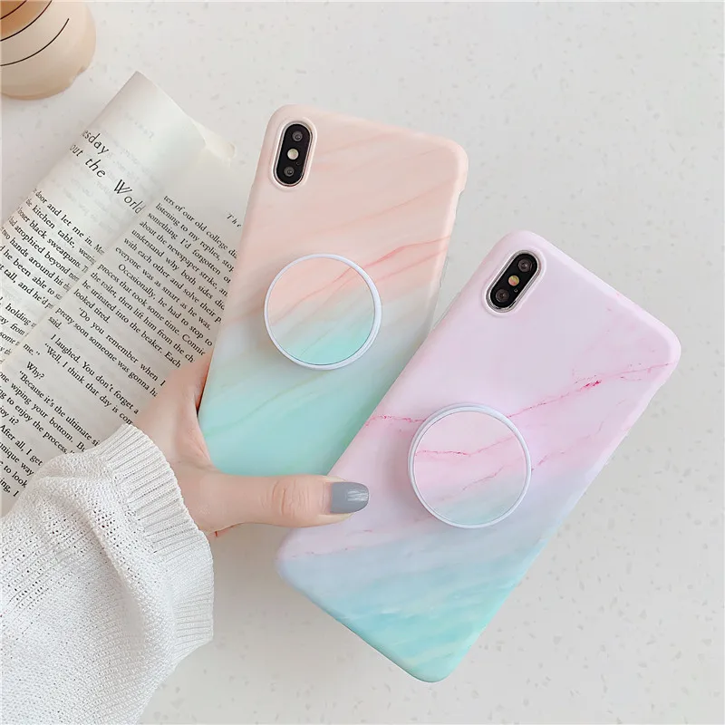 Роскошный градиентный мраморный чехол для iphone XS Max XR X мягкая задняя крышка 7 plus 8 6s