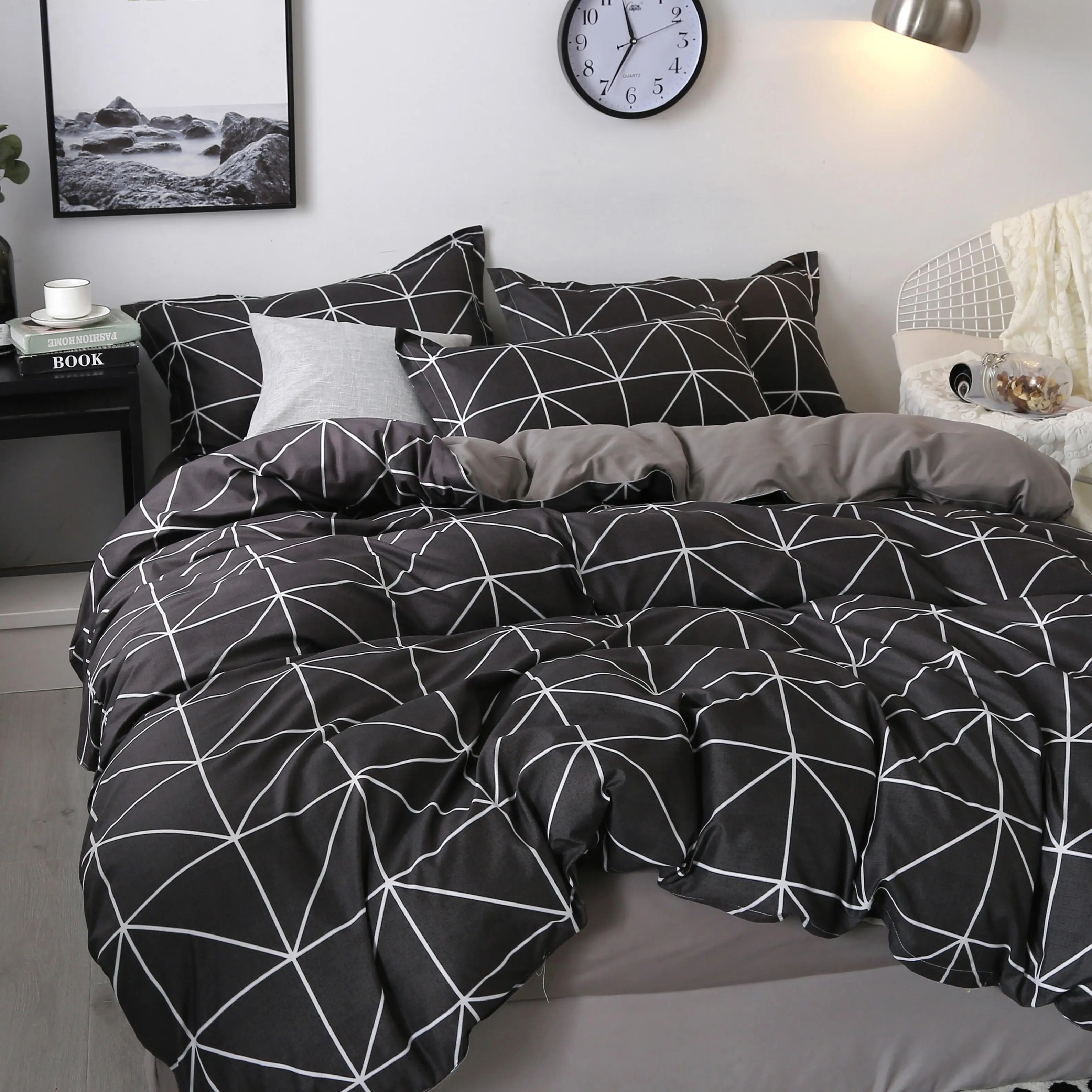 55 постельного белья 4 шт. постельные принадлежности набор красное сердце звезда