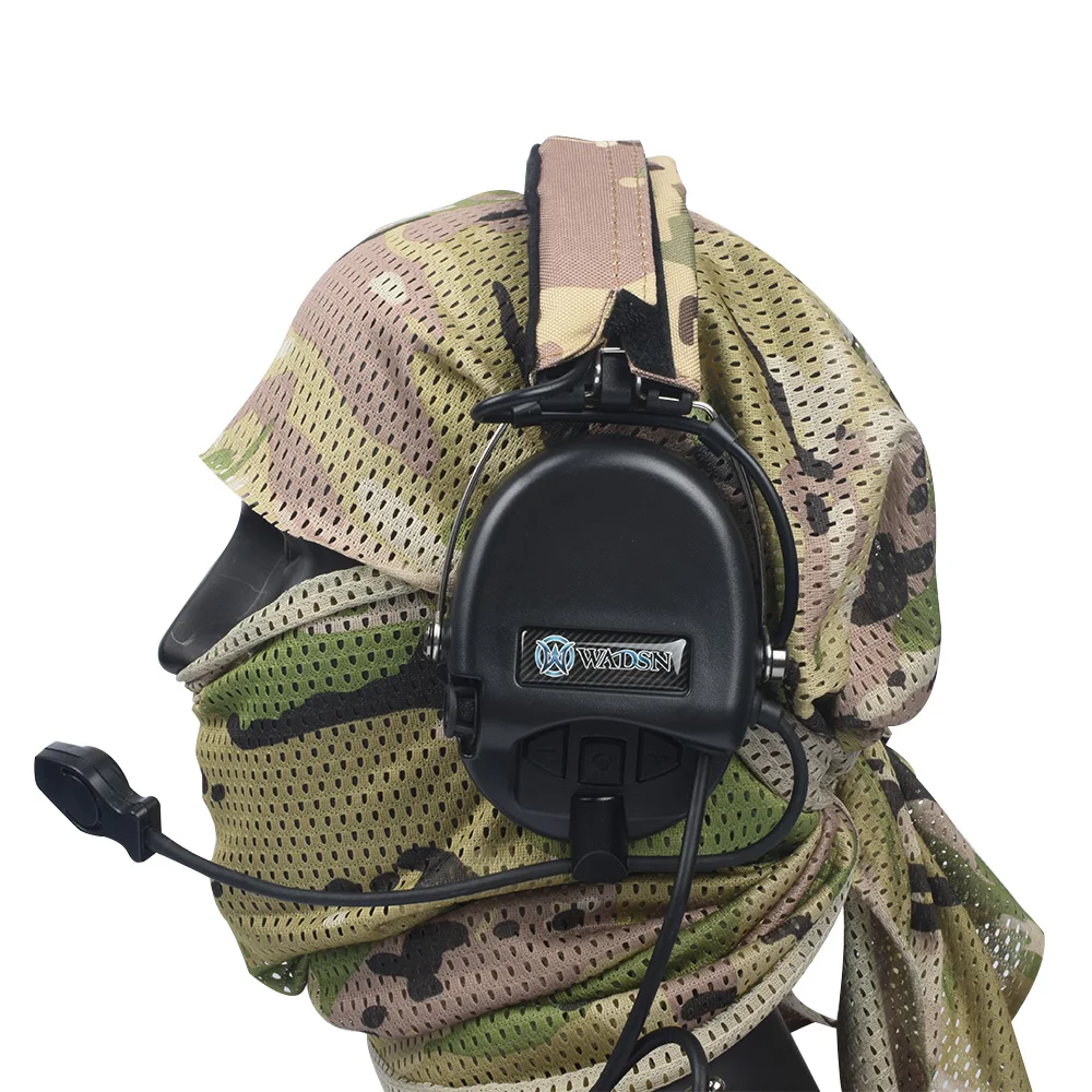 Тактические наушники камуфляж страйкбол гарнитуры Peltor Наушники Без Шумоподавления функция Коммуникационный наушник WZ165
