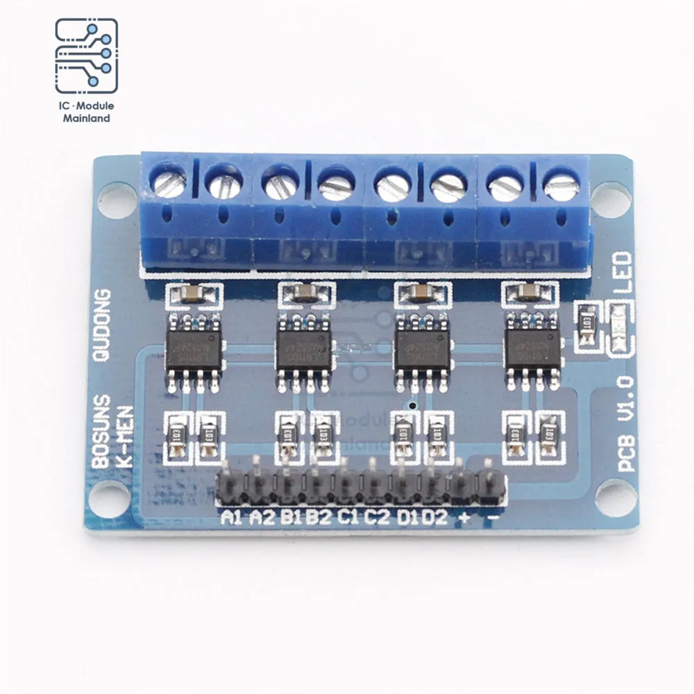 

4 Channel L9110 Motor Drive Board 4 CH Bridge DC Motor L9110 Drive Module Stepper Motor Driver Board for Arduino