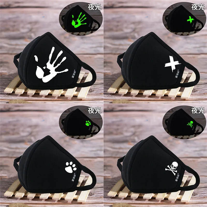 3D светящаяся маска для лица с мультяшными животными зимние теплые