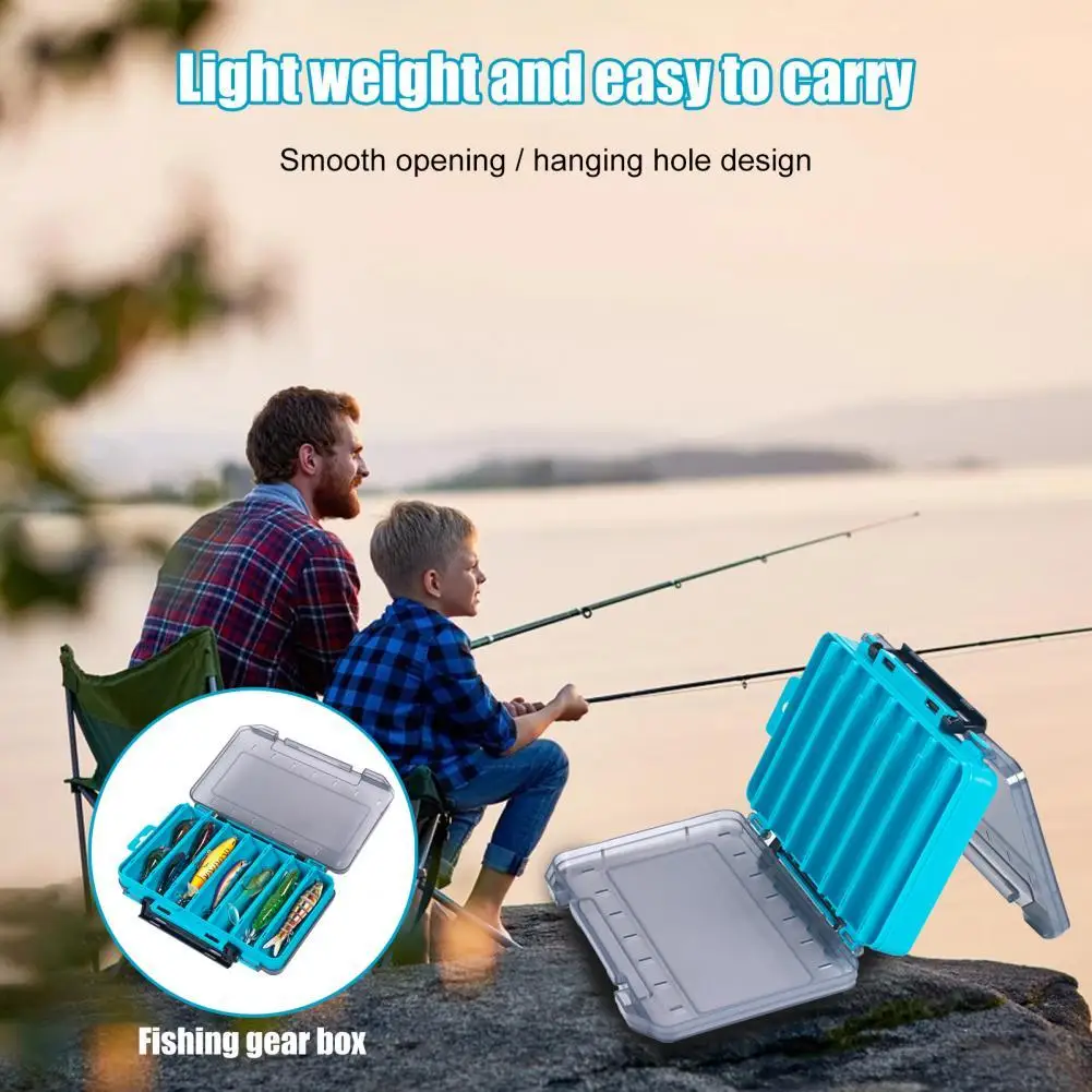 

Lure Box Good Sealing ABS Anti-Scratch Double-sided 14 Grids Bait Box Fishing Box for Fishing